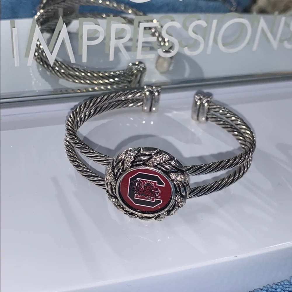 Silver Gamecock Bracelet